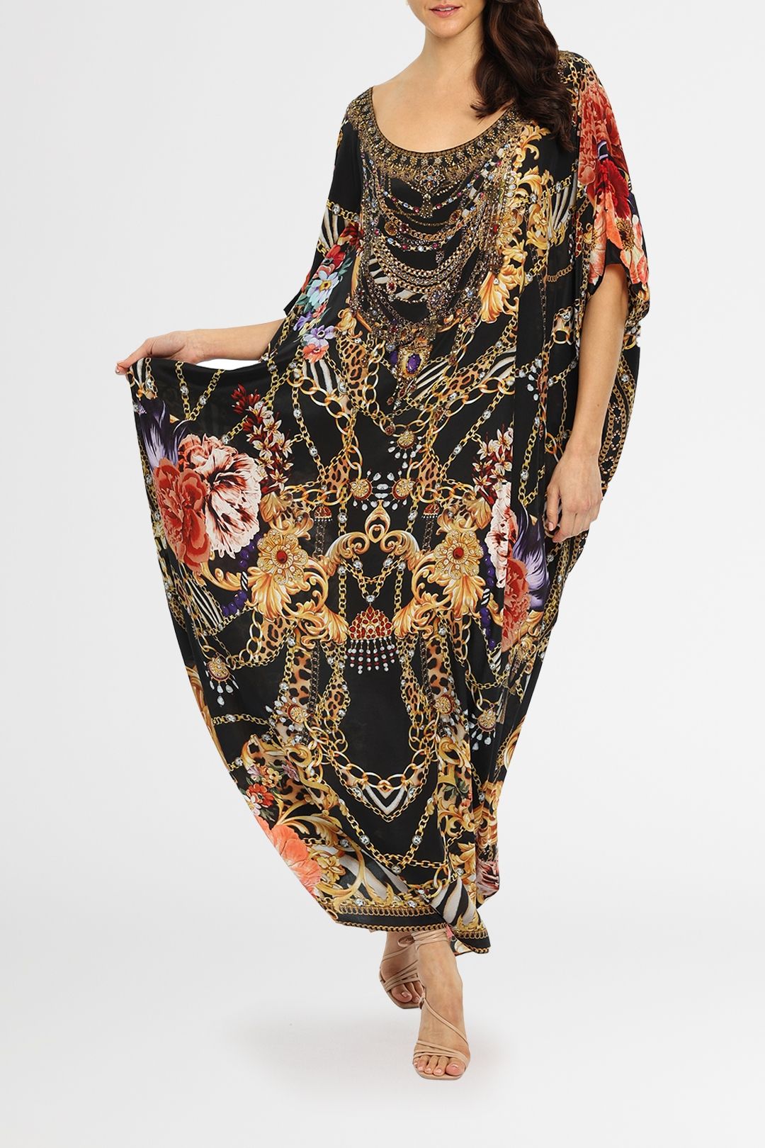 Hire Round Neck Kaftan in A Night In The 90s Camilla GlamCorner