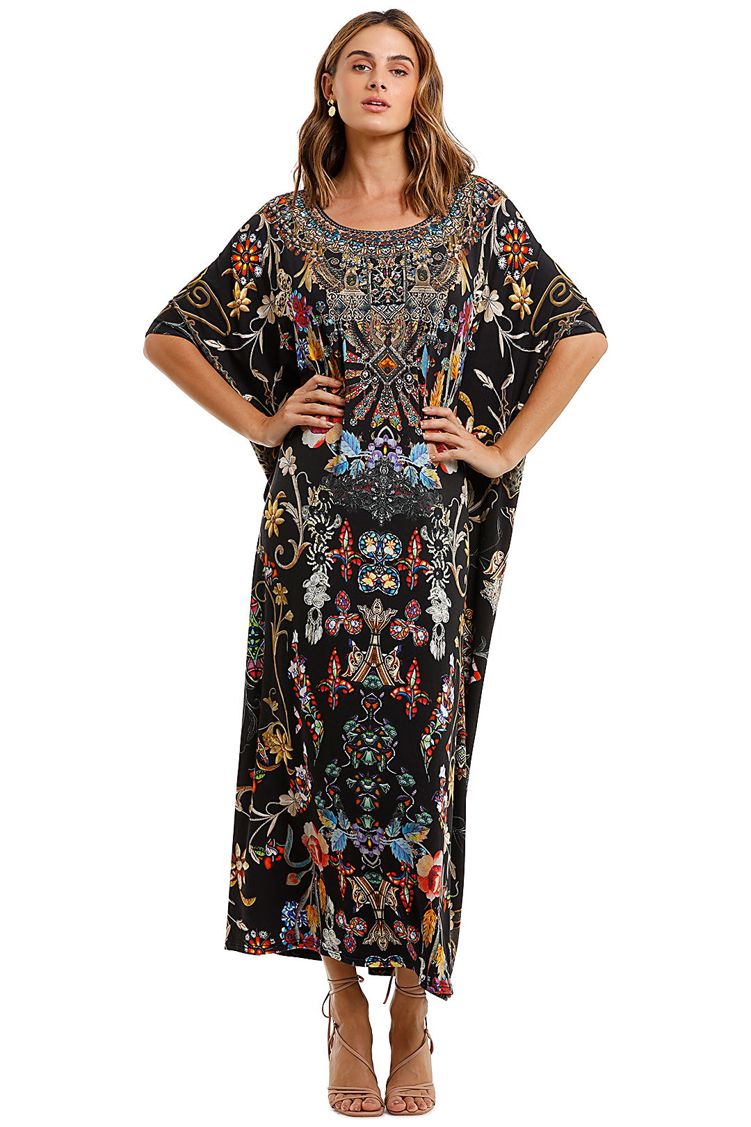Camilla Round Neck Kaftan Dancing In The Dark