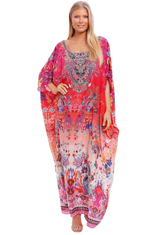 ROUND NECK KAFTAN FLOWER HOUR