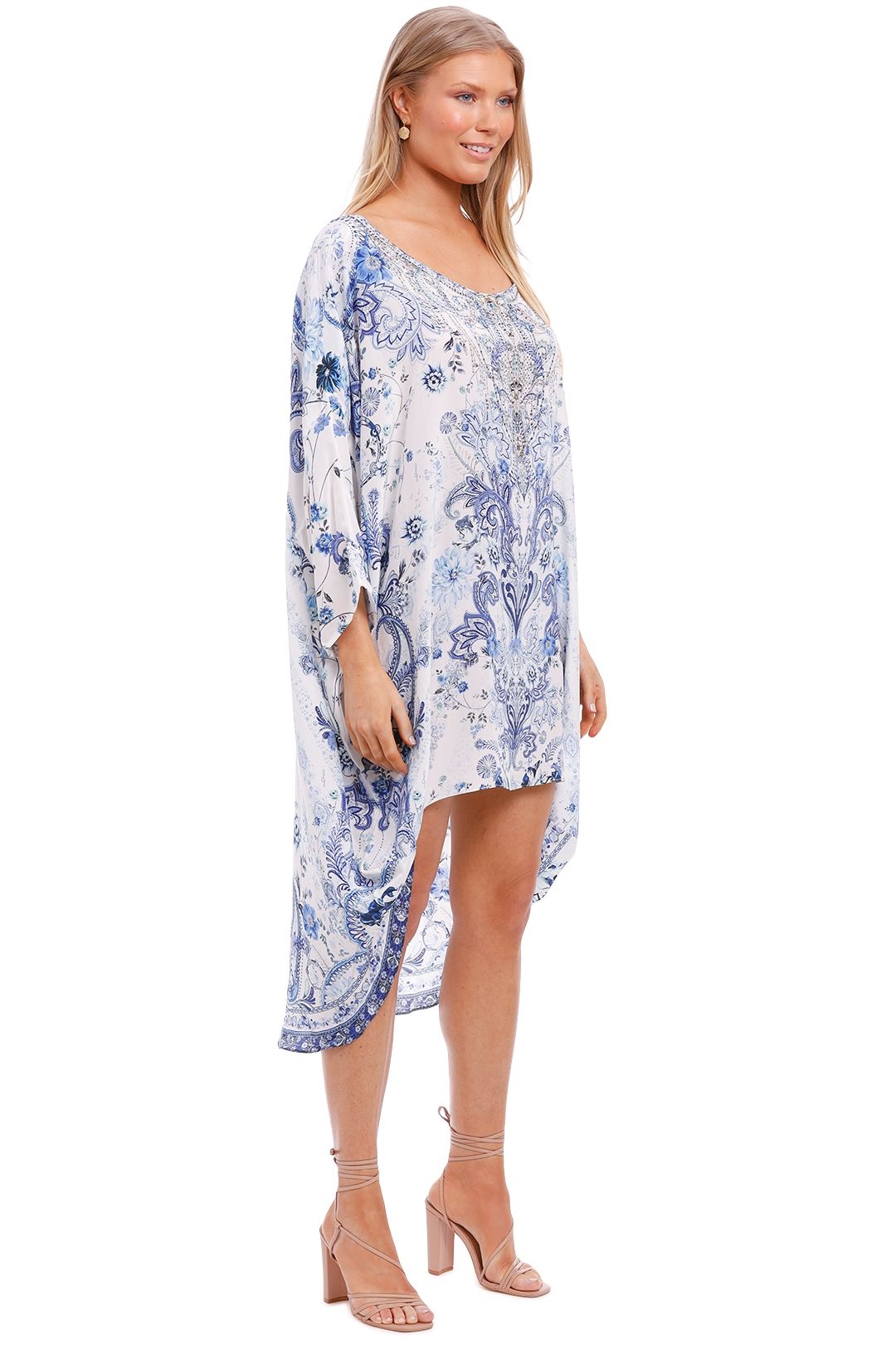 SCOOP BACK HEM DRESS TIGER TALES