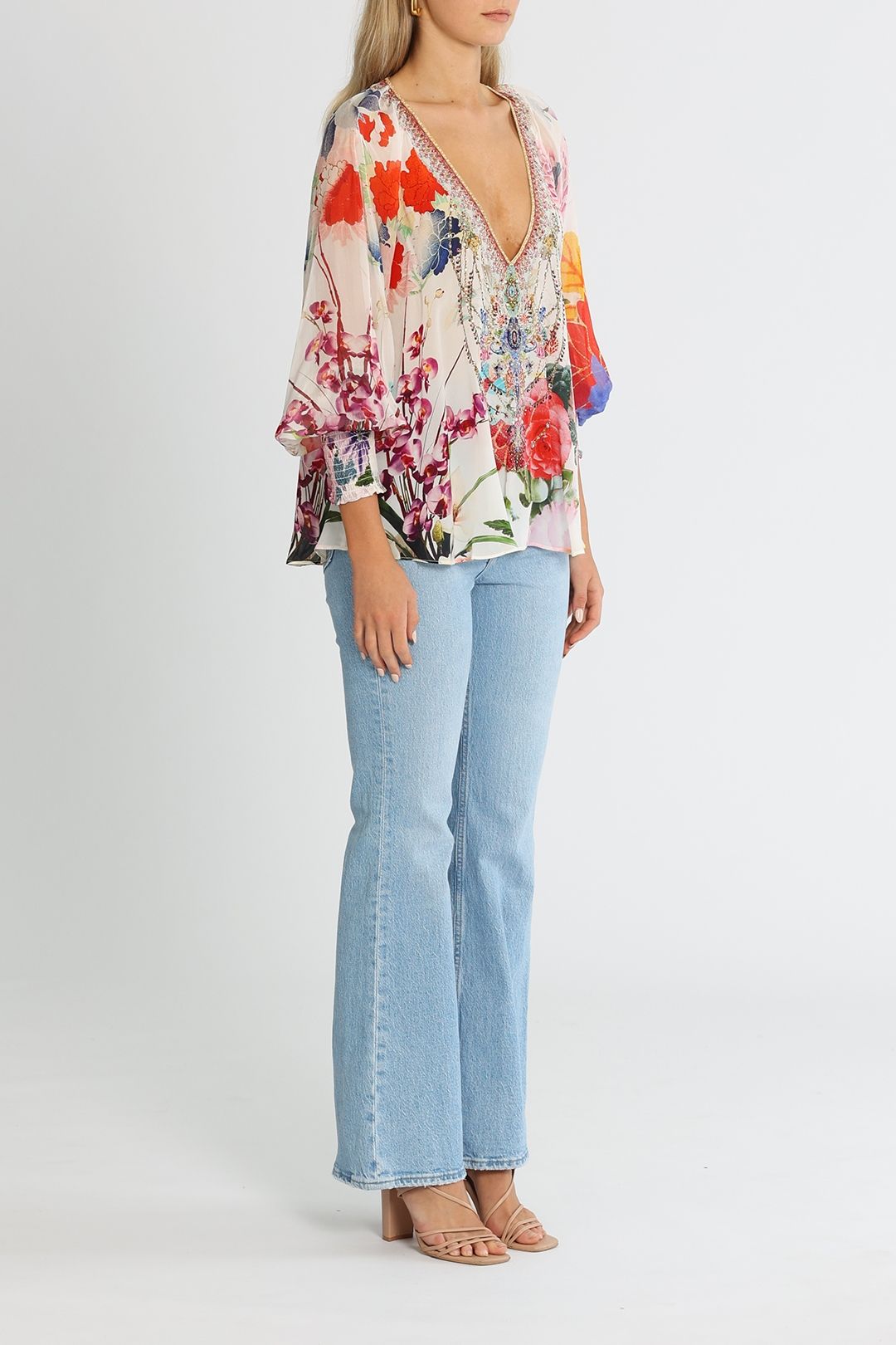 Camilla Shirred Cuff Blouse Memories Of A Garden Plunge
