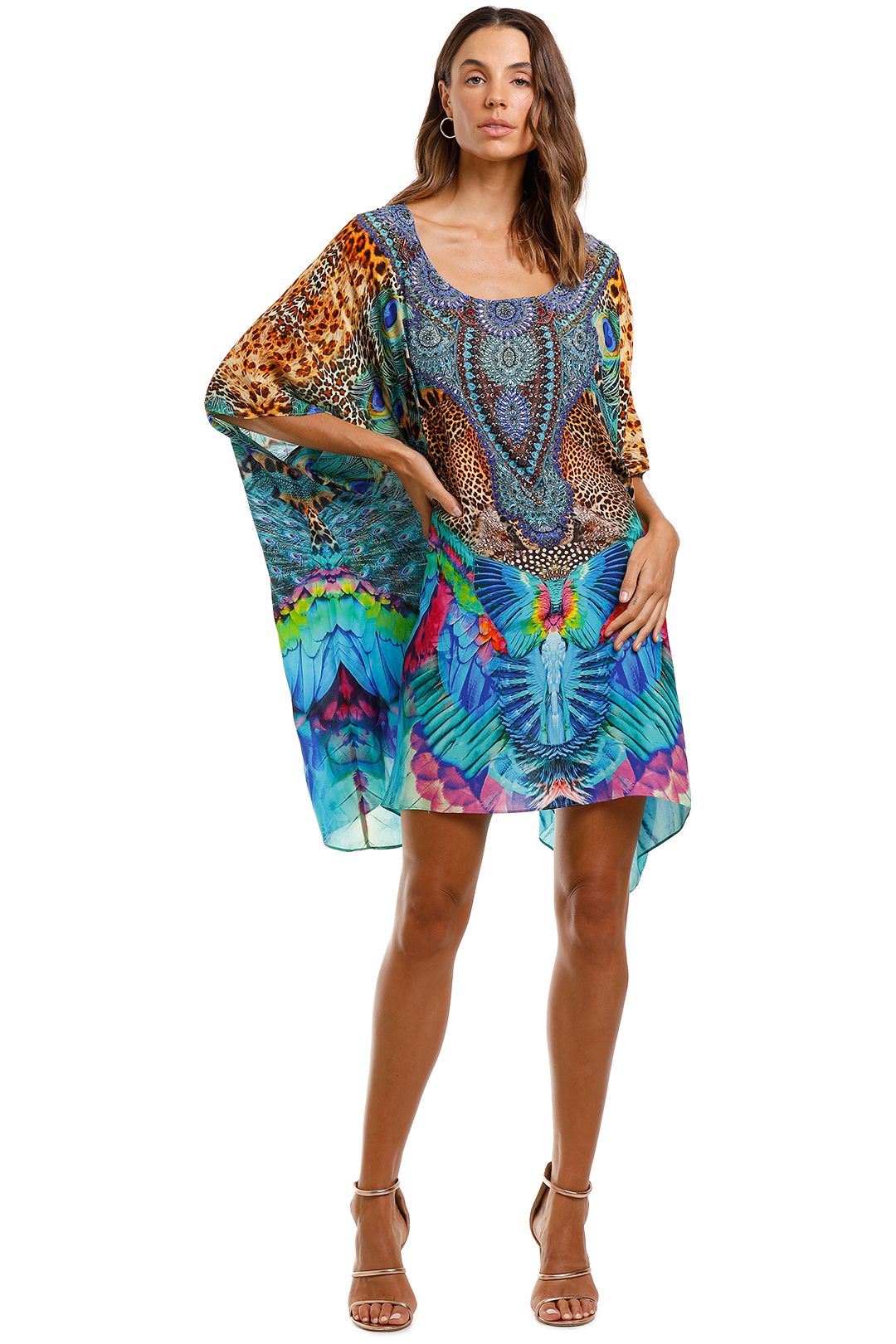Short Round Neck Kaftan Camilla GlamCorner