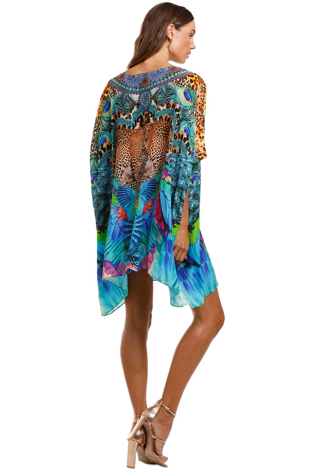Camilla short round neck kaftan top
