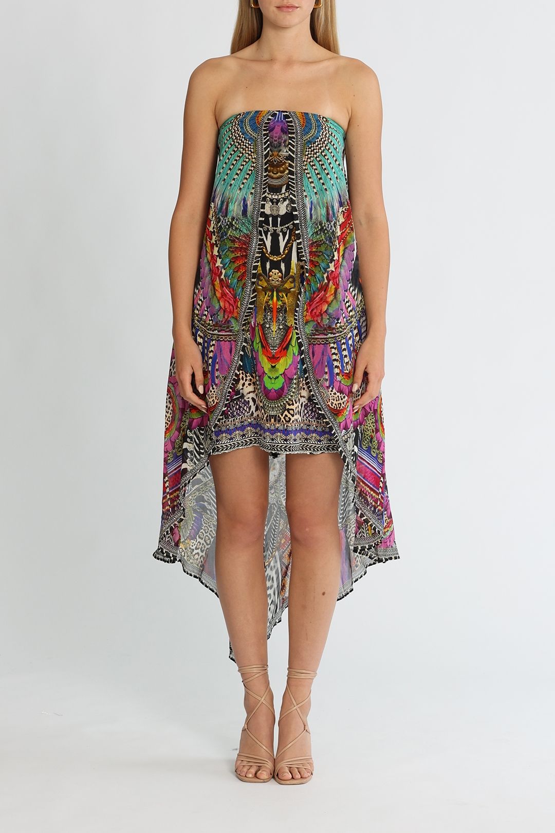 STRAPLESS OVERLAYER DRESS LAY OF THE LAND