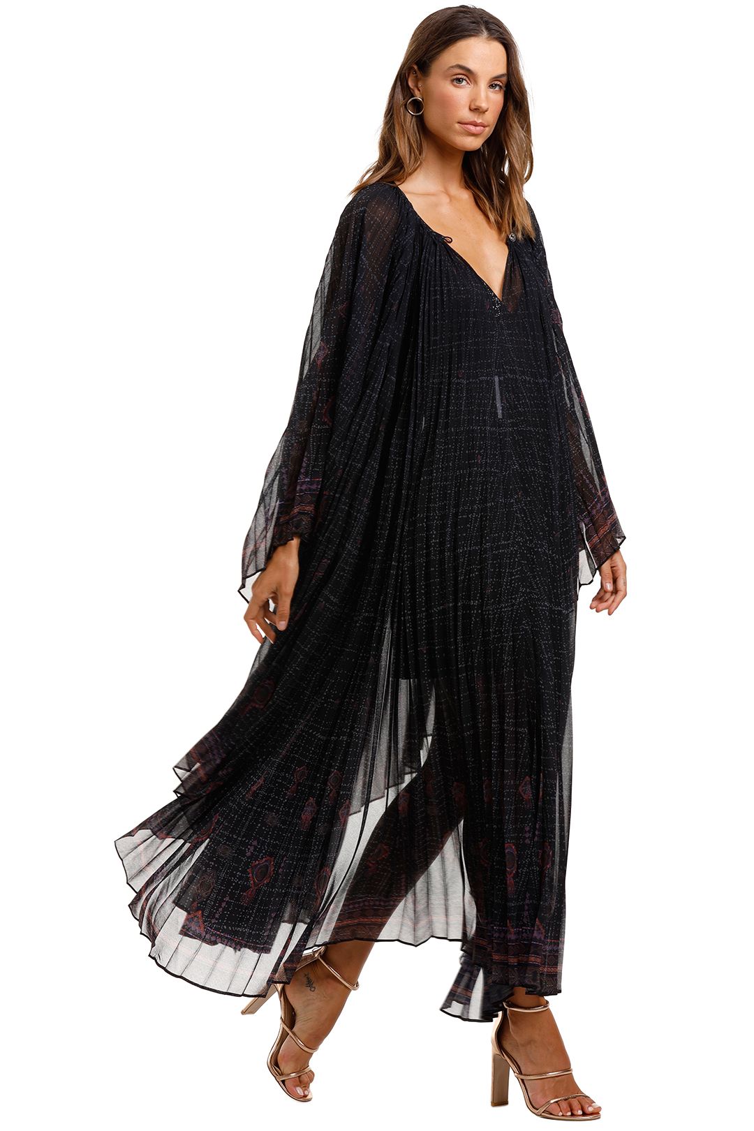 SUNRAY PLEATED KAFTAN FOLK RIVER