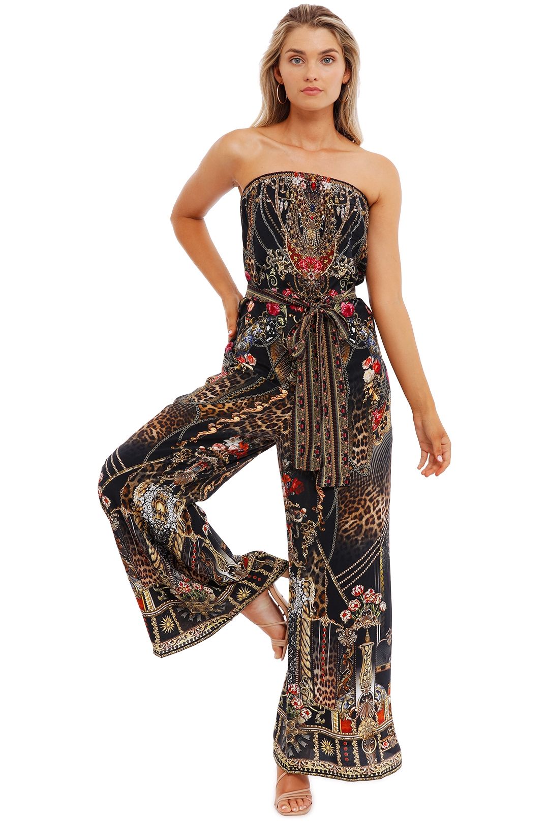 TIE WAIST STRAPLESS JUMPSUIT TALES OF TIME