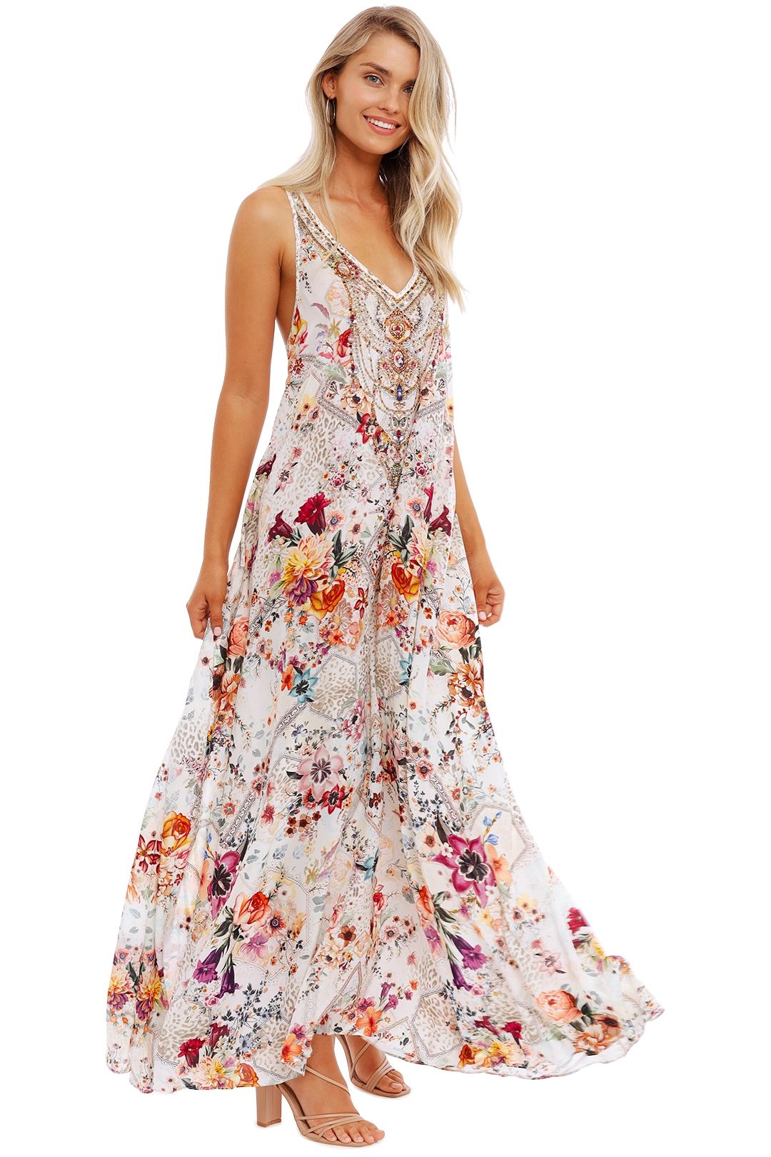 Hire V Neck Racerback Dress in Sew In Love Camilla GlamCorner