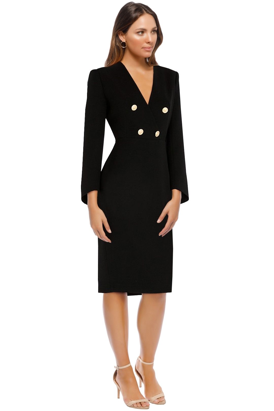 Onyx Military Precision Dress by Carla Zampatti for Rent