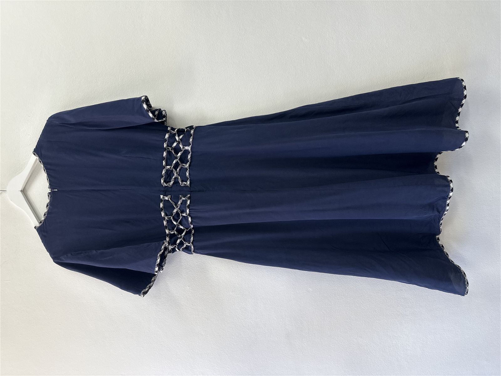 Binny Casa Boheme Silk Midi Dress in Navy
