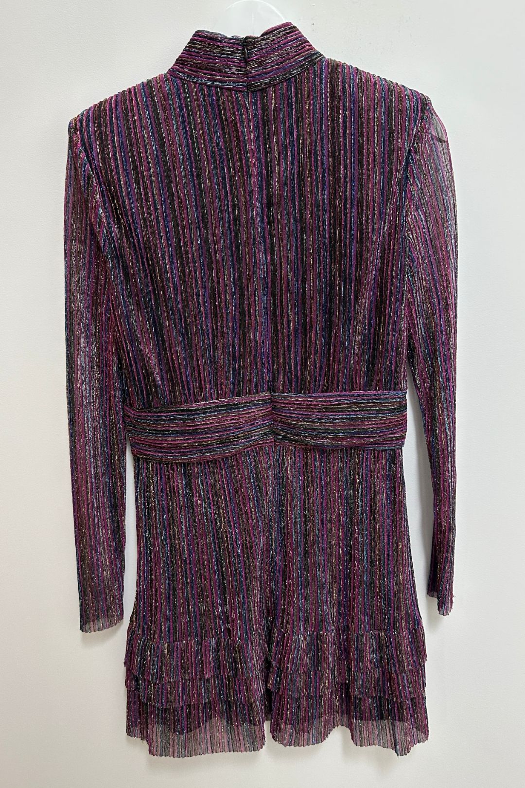 Rebecca Vallance Casey Lurex Mini Dress in Purple