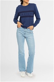 Manila Sweater Navy Cecilie Copenhagen blue