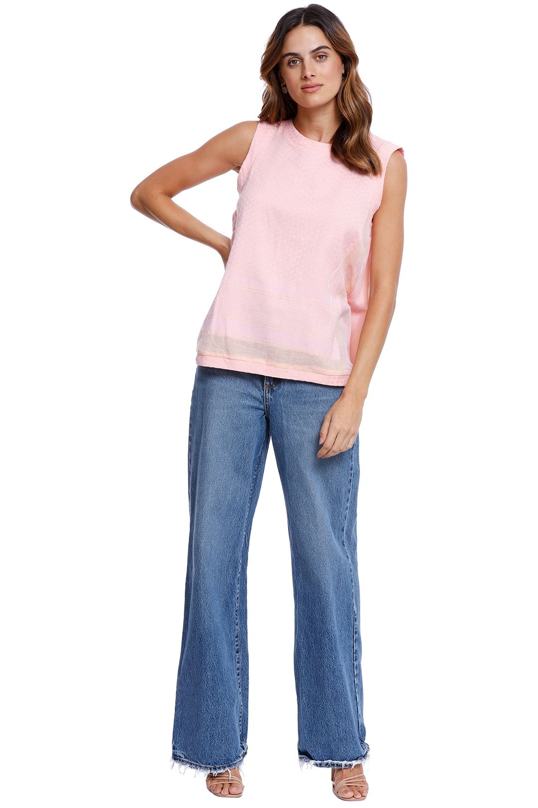 Cecilie Copenhagen Shirt O No Sleeve Pale Dogwood