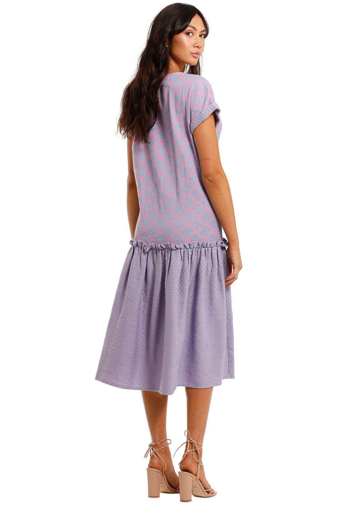 Cecilie Copenhagen Signe Dress Lilac short sleeve