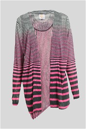 Charlie Brown Multi Striped Top and Jacket Twin Set 