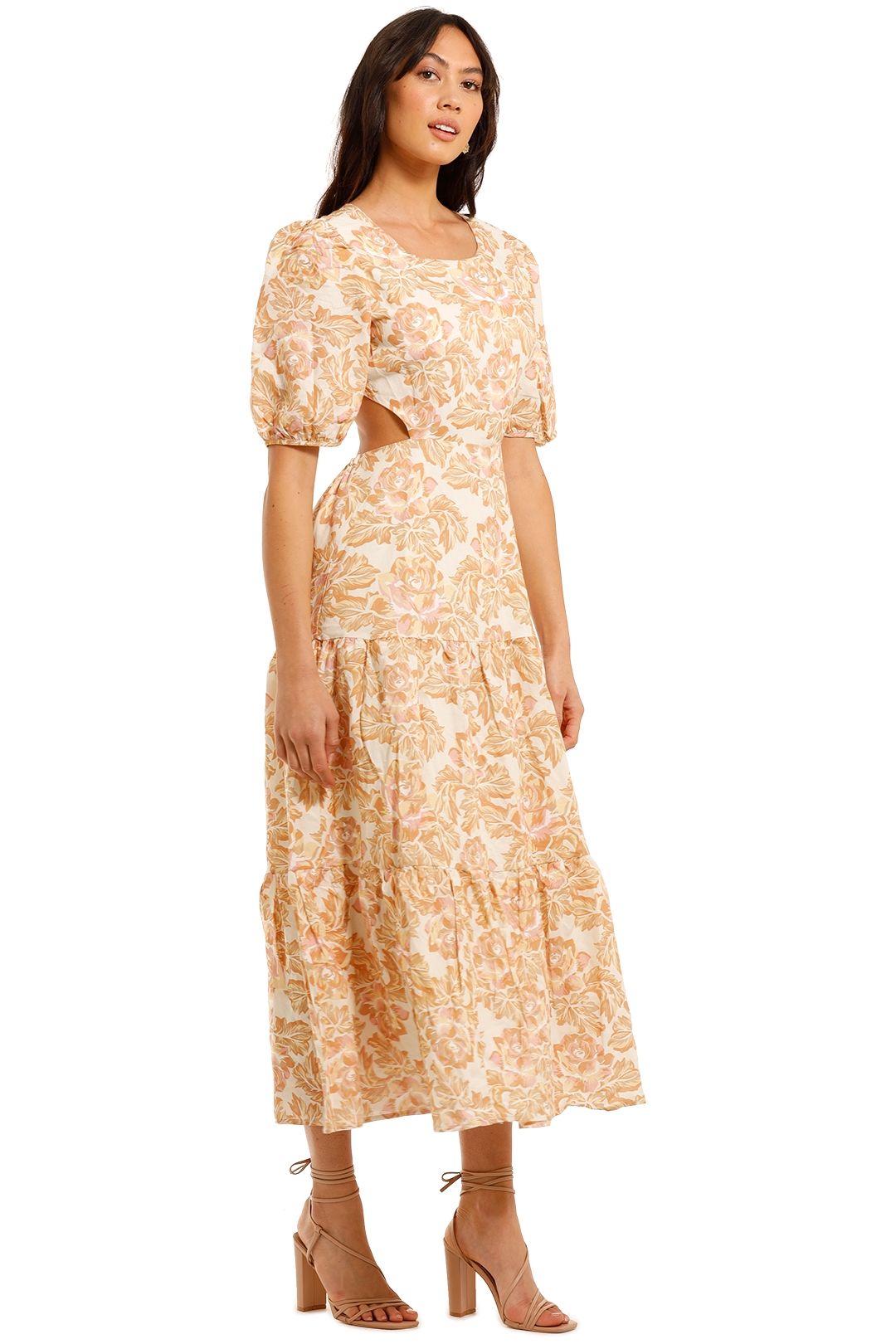 Charlie Holiday Flores Midi Dress Floral