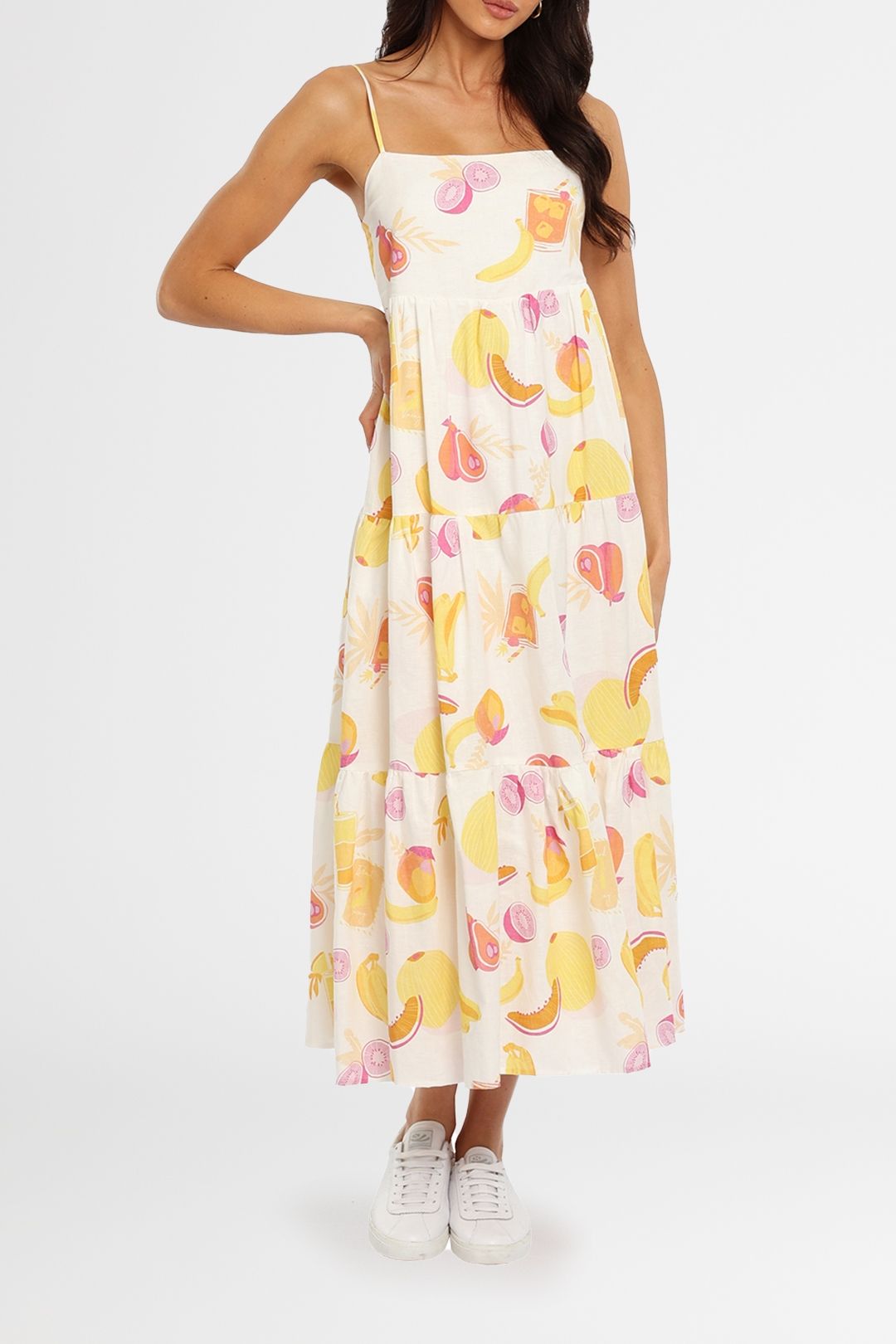 Hire Isabella Maxi Dress in Fruit Charlie Holiday GlamCorner