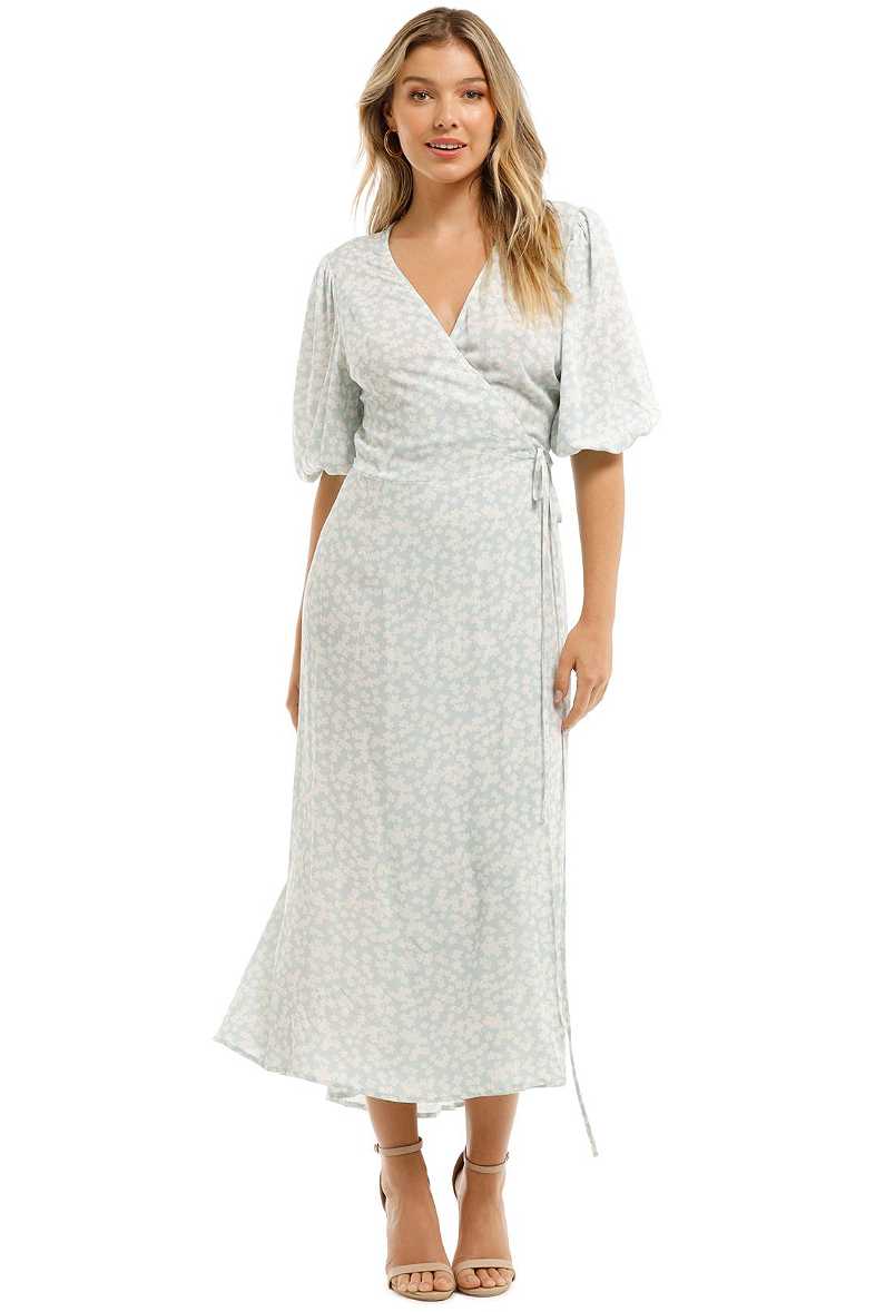 Presley Wrap Dress in Bloom by Charlie Holiday for Rent | GlamCorner