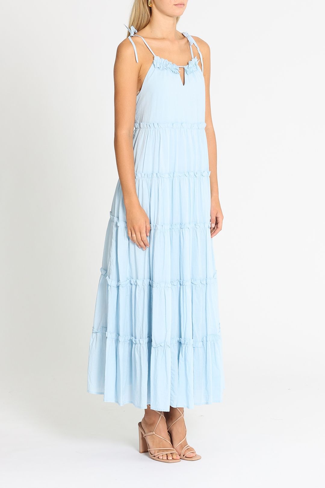 Hire Senorita Maxi Dress in Blue Charlie Holiday GlamCorner