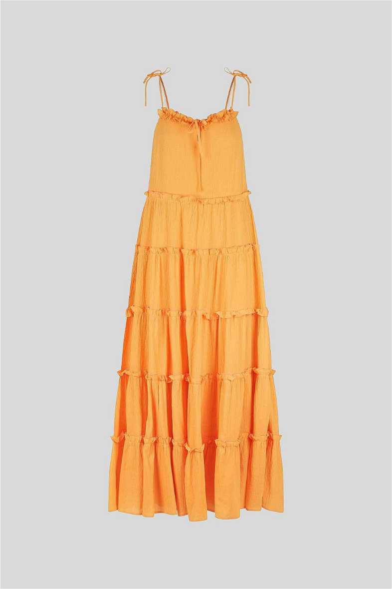 Senorita Orange Maxi Dress