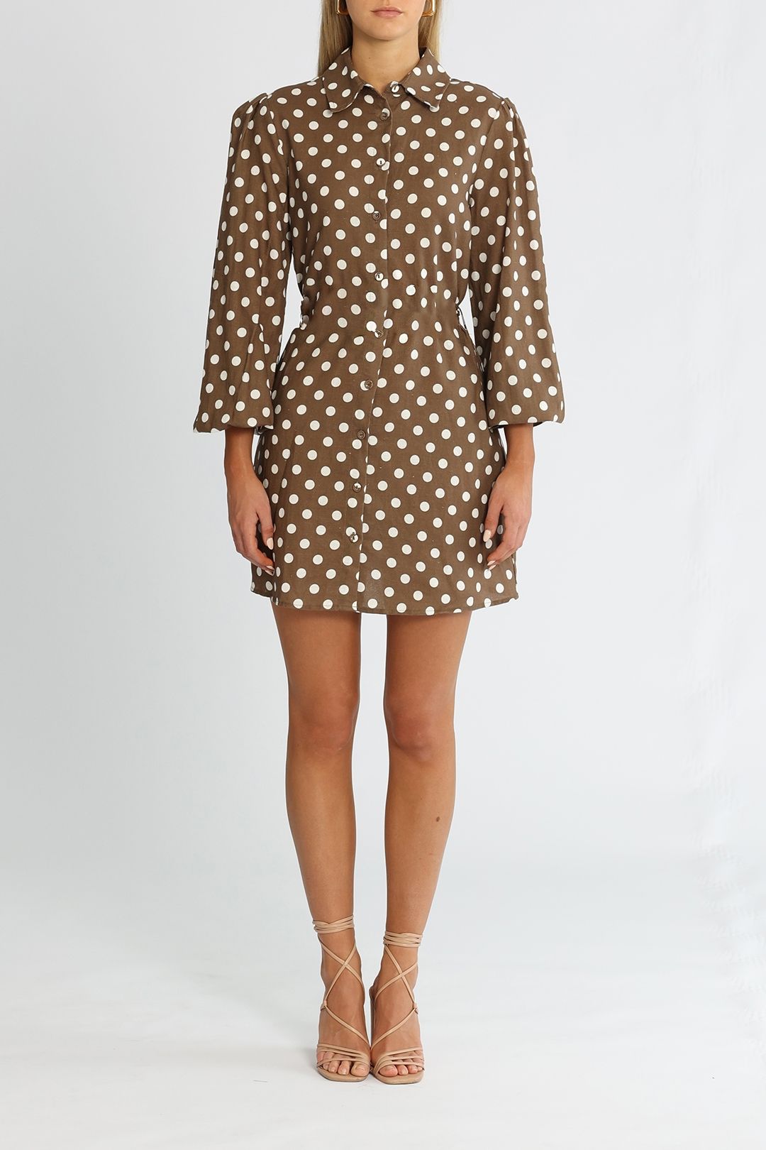 Charlie Holiday The Jaggar Mini Dress Brown Spot