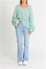 Charlie Holiday The Luciana Sweater Dusty Blue