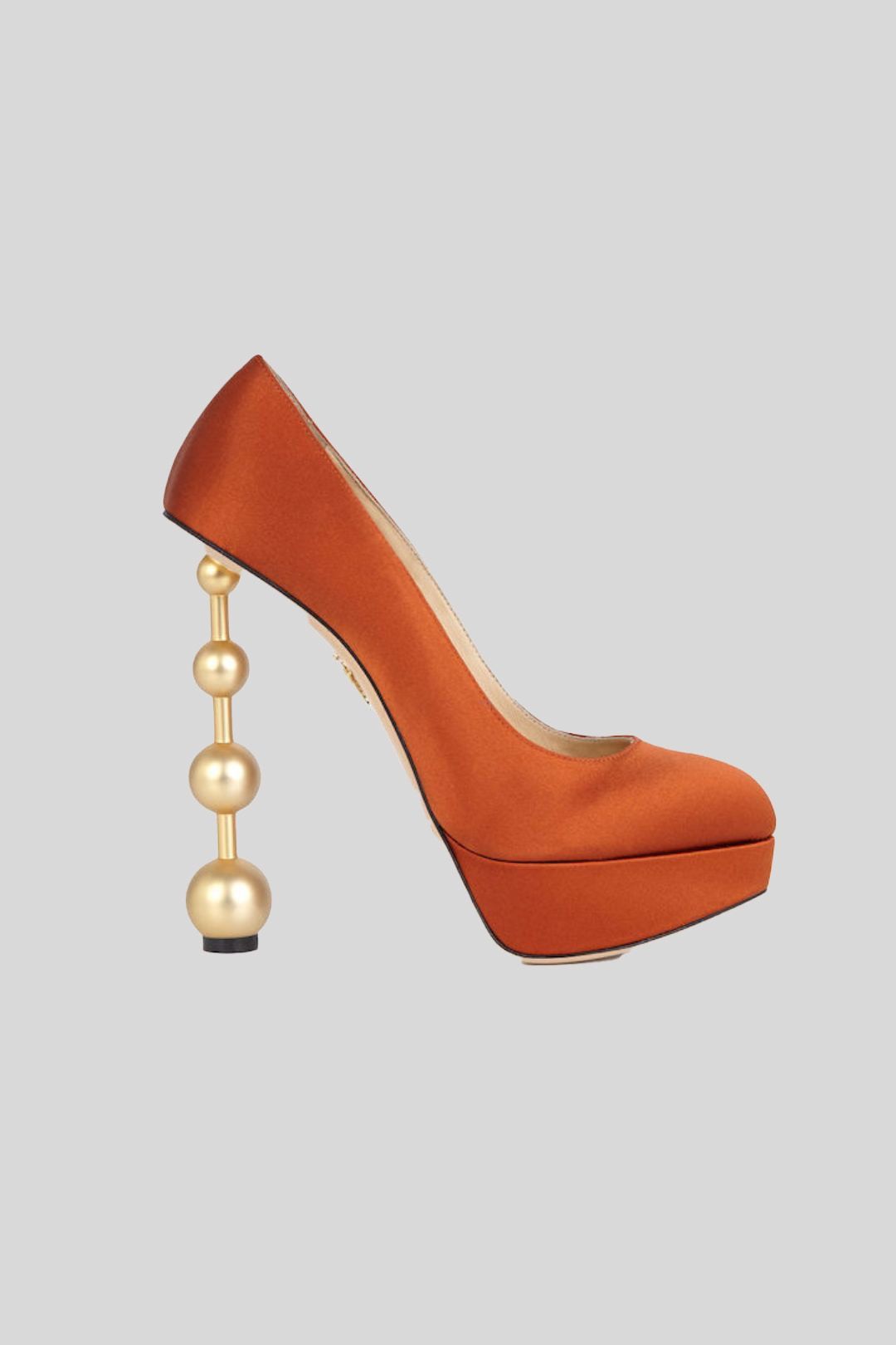 Century High Heeled Pumps in Persimmon Orange 