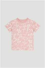 Cinema Calligraphy Tee in Dusty Pink