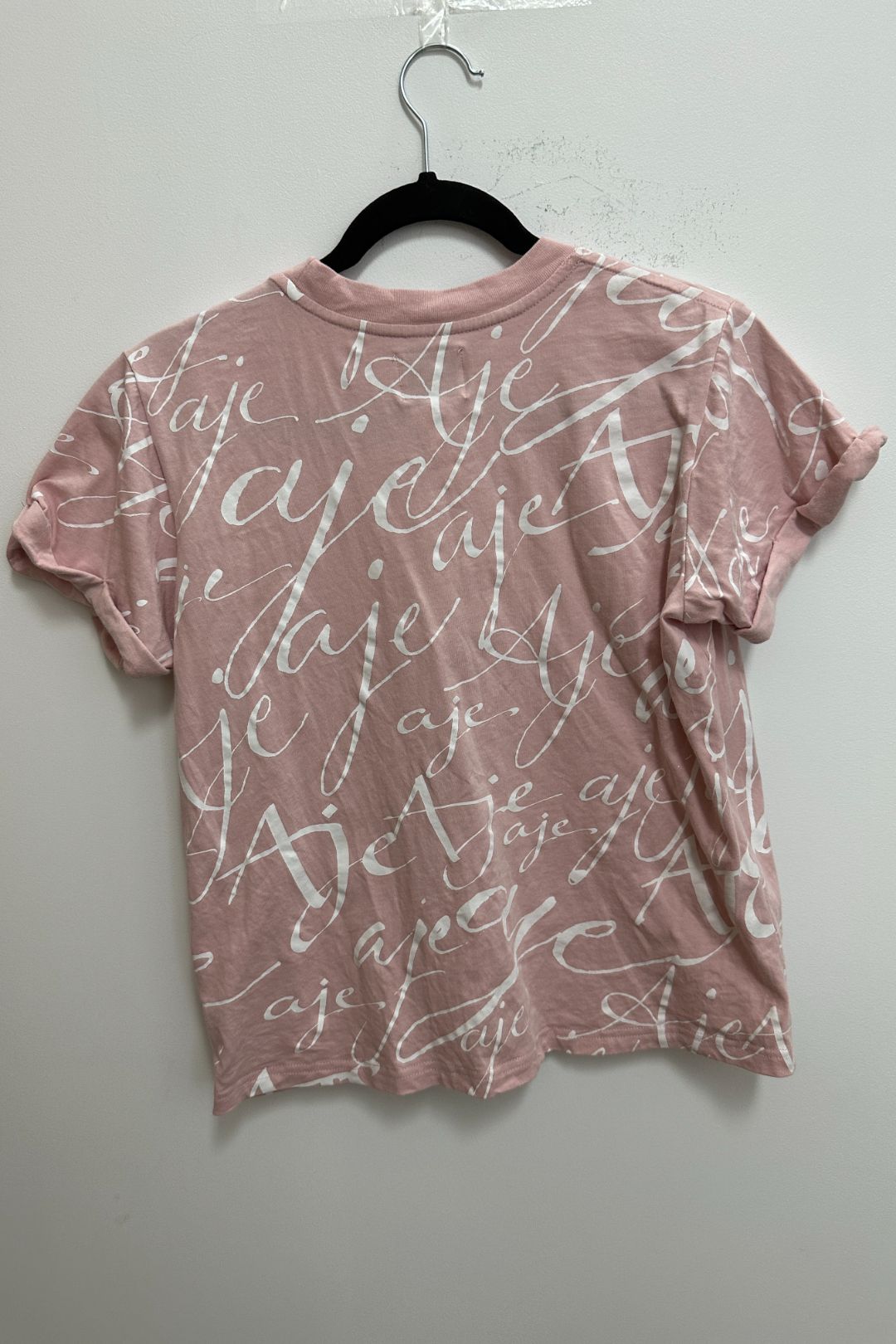 Buy Cinema Calligraphy Tee in Dusty Pink AJE GlamCorner