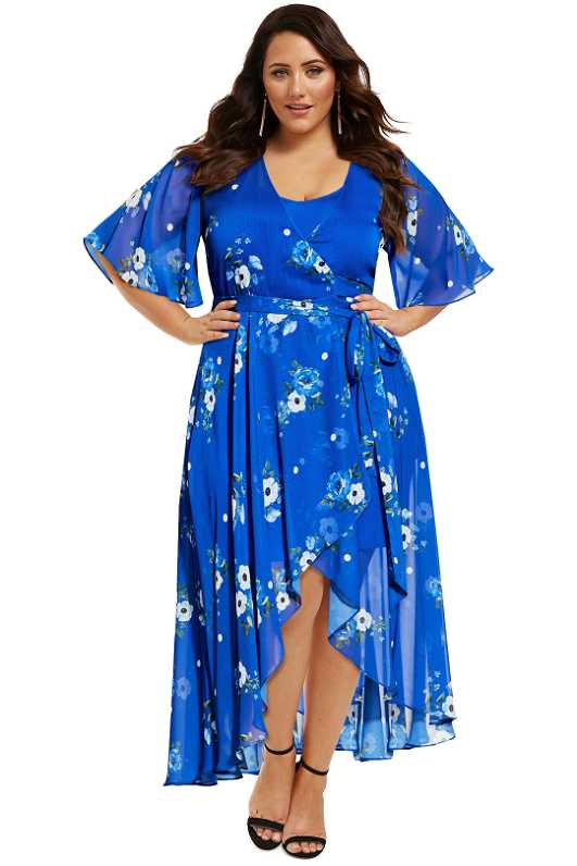 chinese dress ladies City Chic Women's Apparel Maxi Prt Dress, Blk Bright Desire, 16 Plus at  Amazon Women's Clothing store main image 0