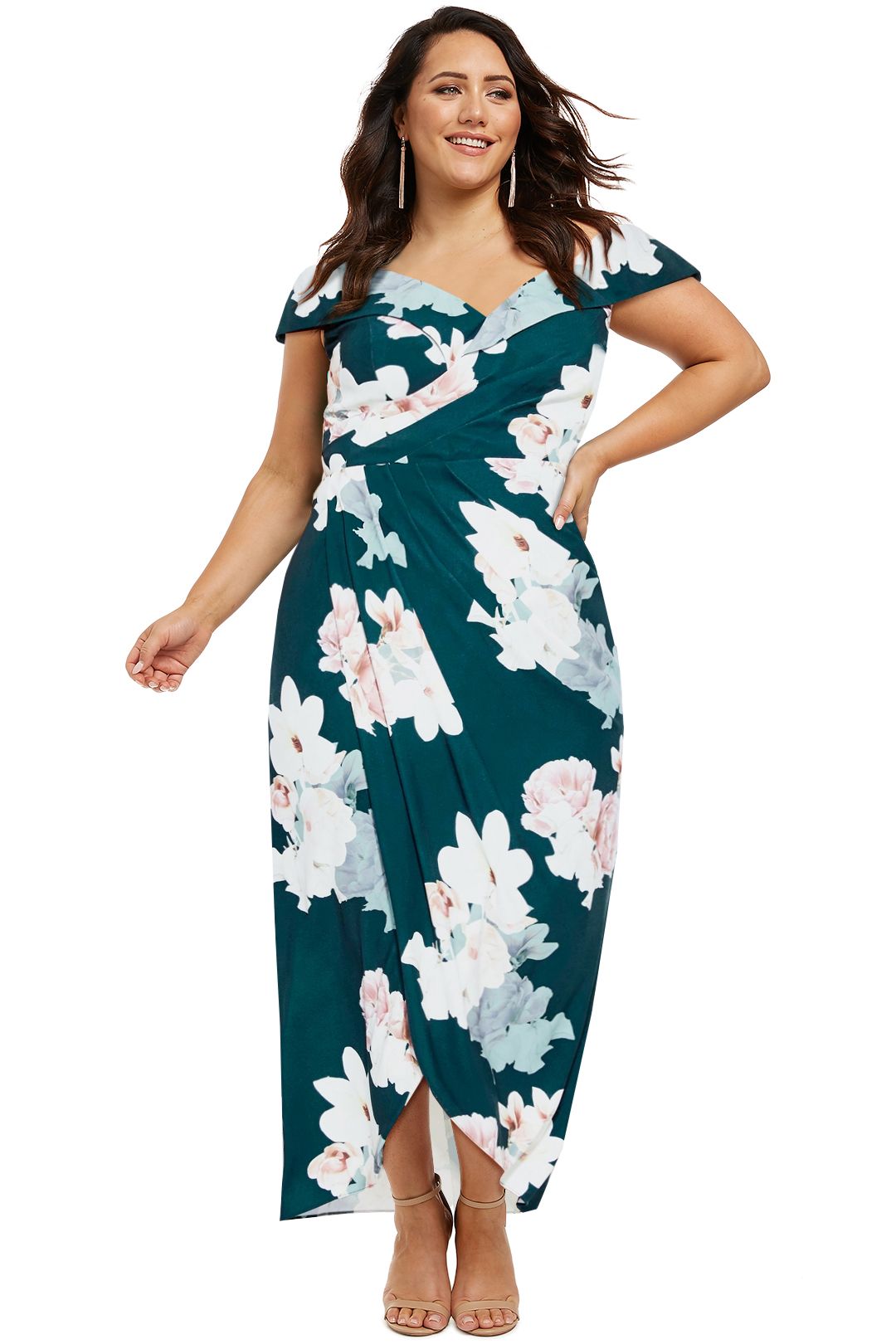 City-Chic-Emerald-Floral-Maxi-Dress-Front