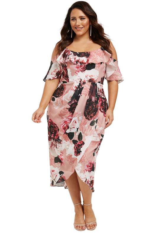 Lost In Love Dress in Blush by City Chic for Hire