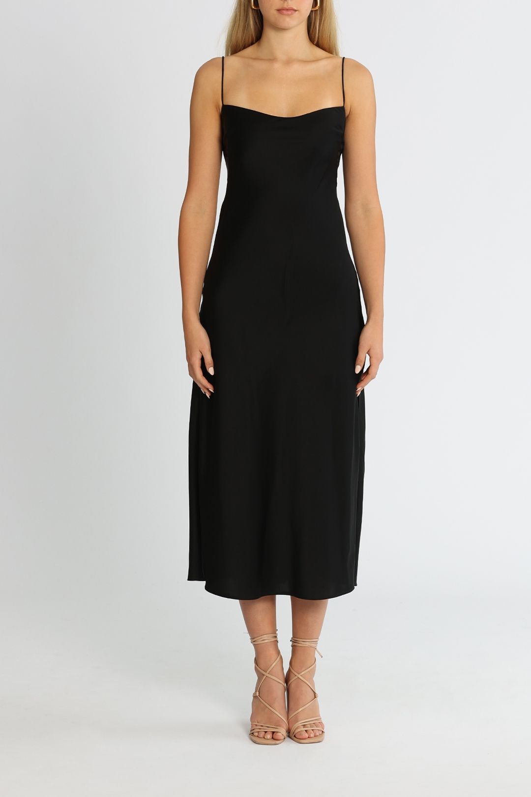 Clea Estelle Slip Dress Black