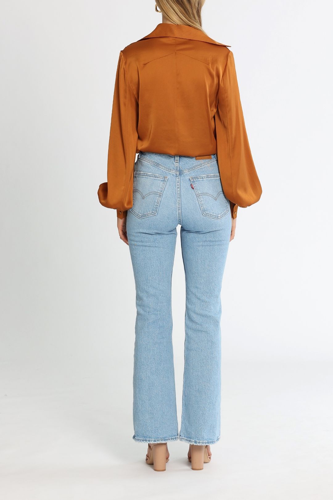 Clea Hana Full Sleeve Shirt Copper Satin