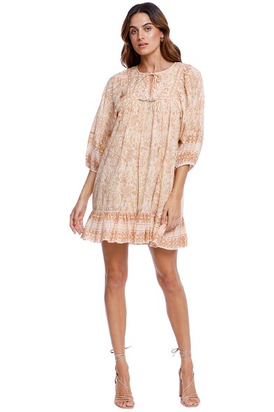 Hire Magdalena Mini Dress in Greece Print | Cleobella | GlamCorner Hire Magdalena Mini Dress in Greece Print | Cleobella | GlamCorner