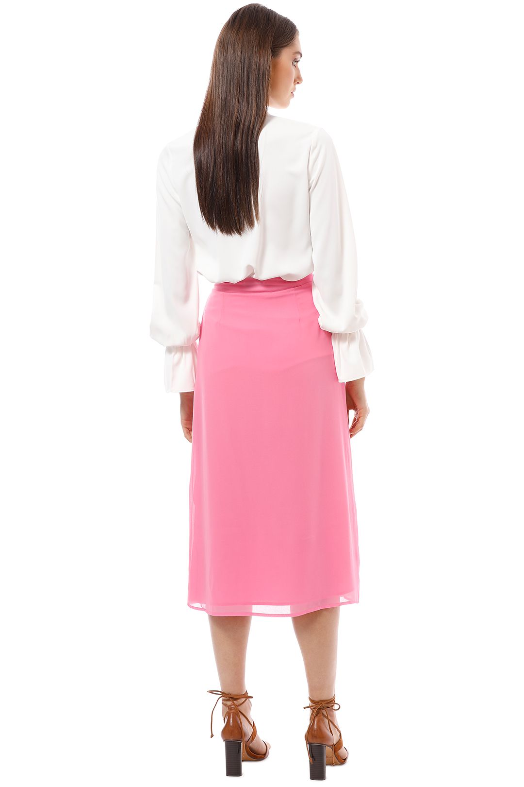 Pink pleated skirt melbourne deals