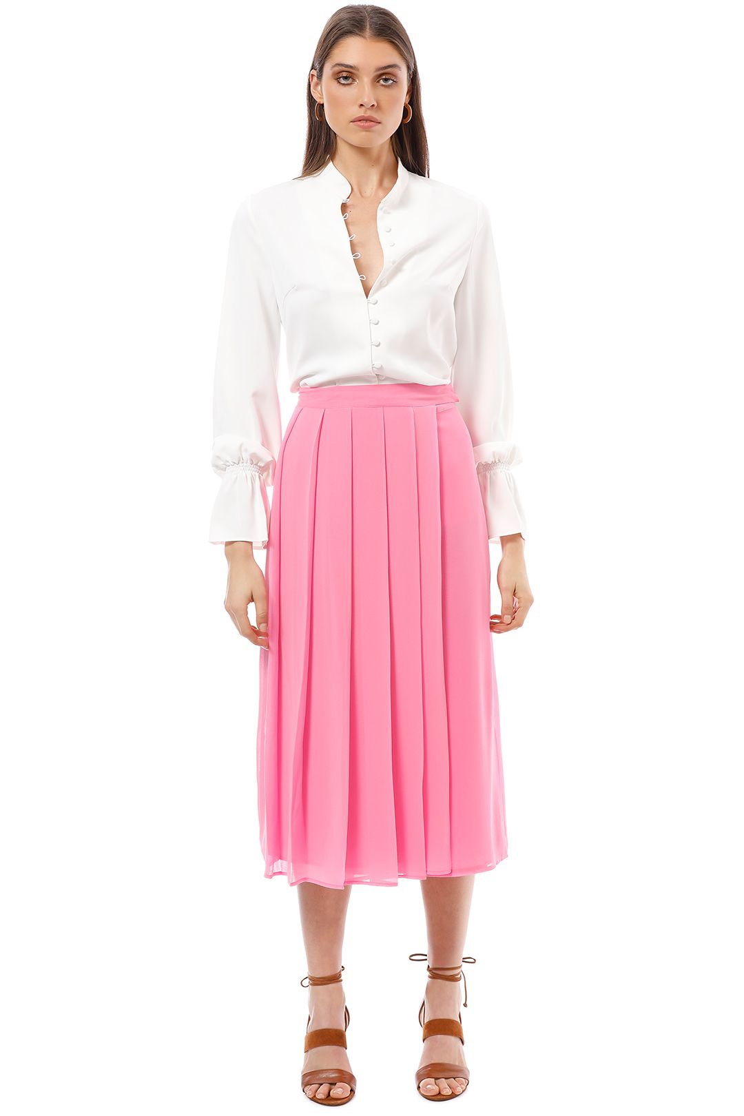 Pink pleated skirt au 2025