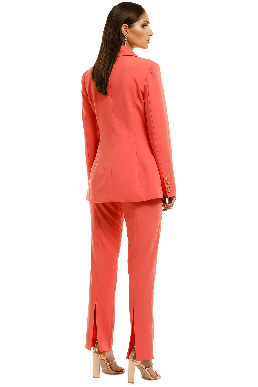 Coral Pink Pants Suit for Women, Office Pant Suit Set Women, Blazer Suit  Set Women, High Waist Straight Pants, Blazer and Trousers Women -   Australia