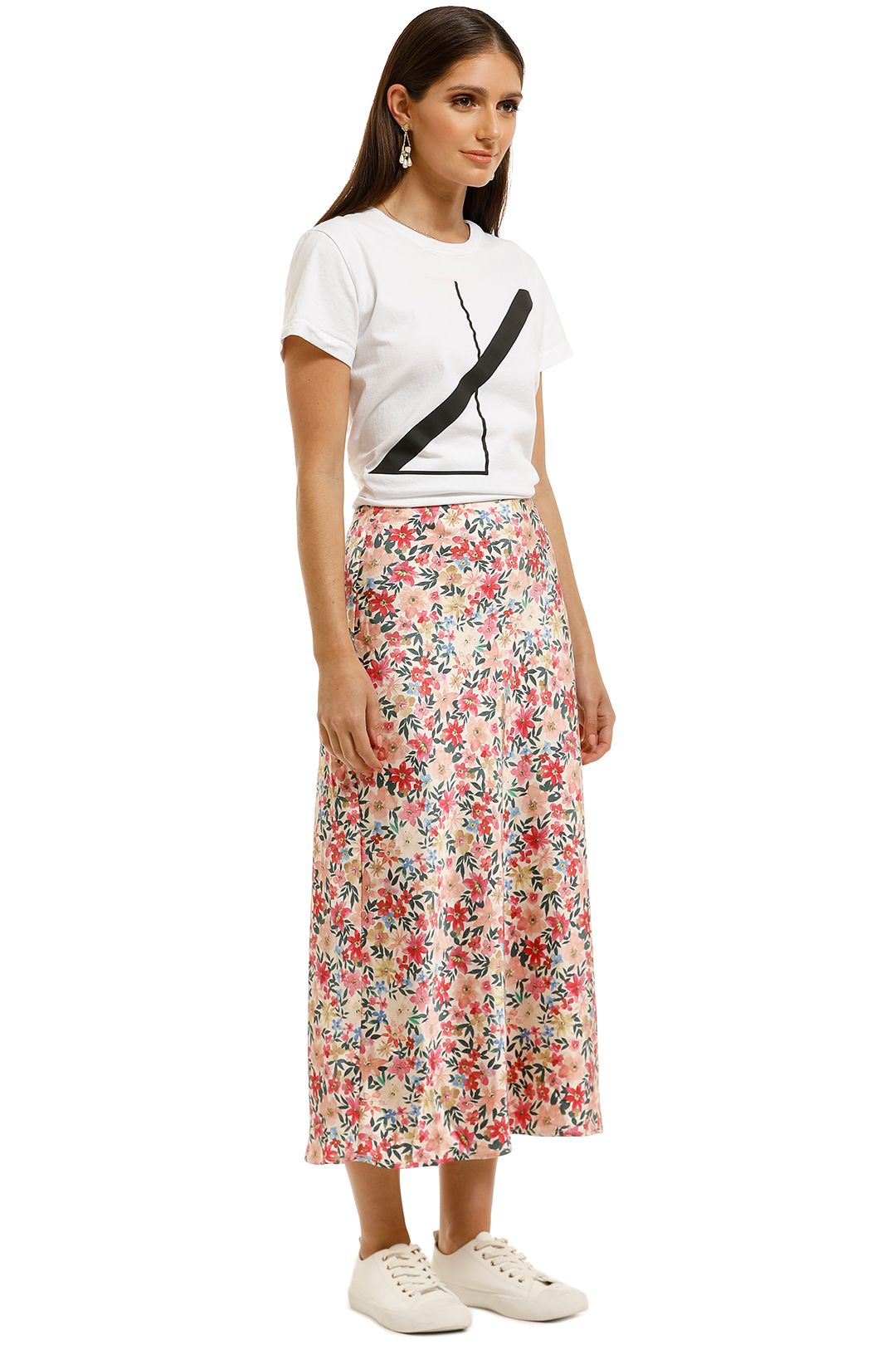 CMEO-Collective-Time-Flew-Skirt-Cream-Garden-Floral-Side