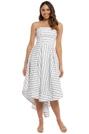 CMEO Collective - Moments Apart Gown - Ivory Stripe - Front