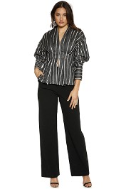 CMEO Collective - Moments Apart Top - Navy Stripe - Front