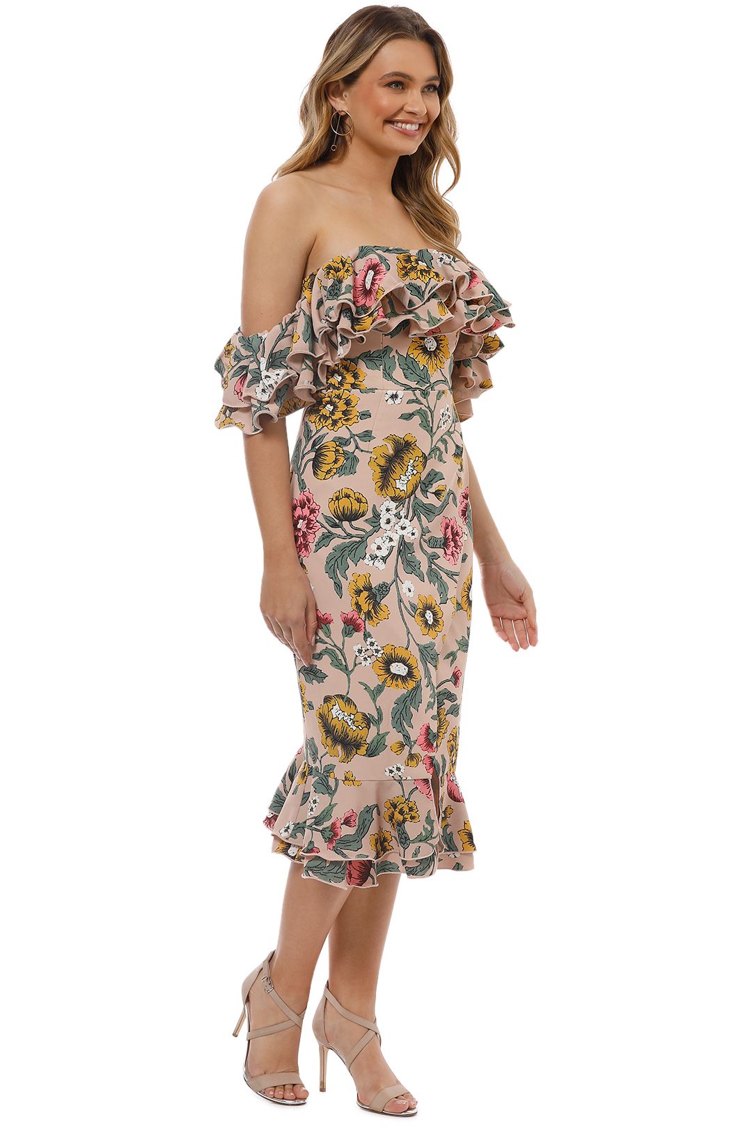 knee length dresses for ladies C/MEO Collective Black Midi  Continuiti