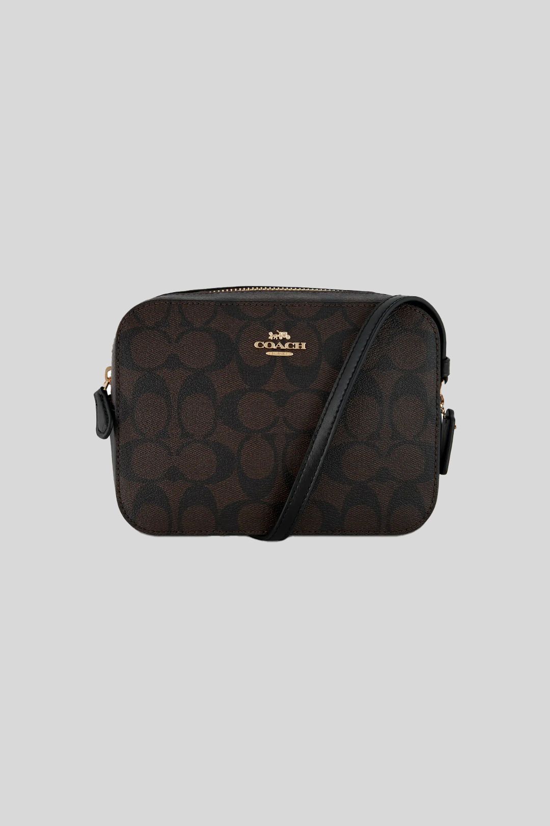 Mini camera bag in signature leather hot sale