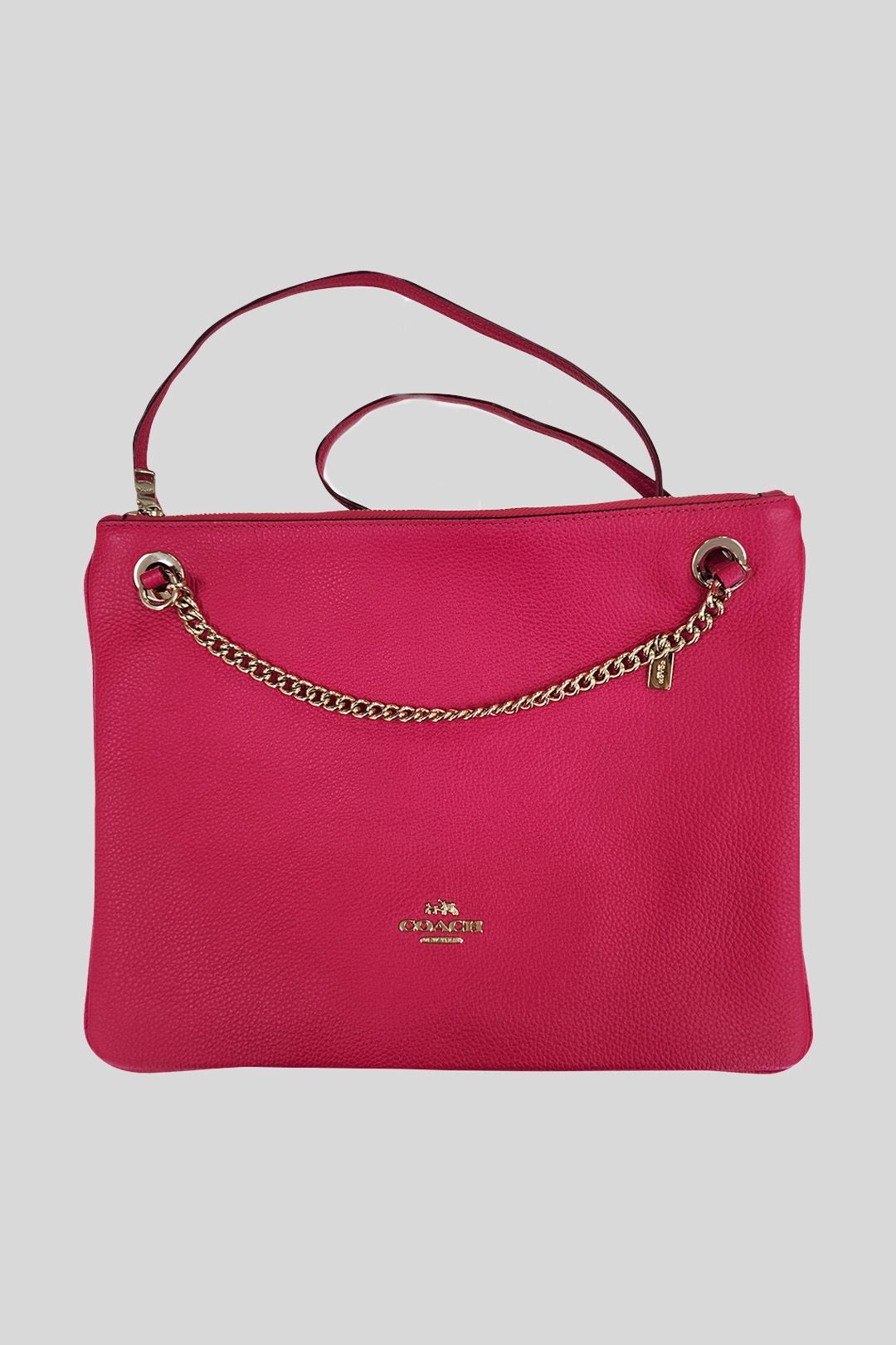 Buy Hot Pink Pebbled Leather Crossbody Bag Coach GlamCorner