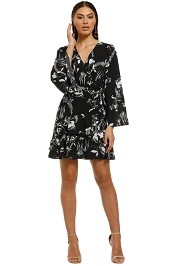 Cooper-St-Your-Own-Way-Frill-Mini-Dress-Black-Floral-Front