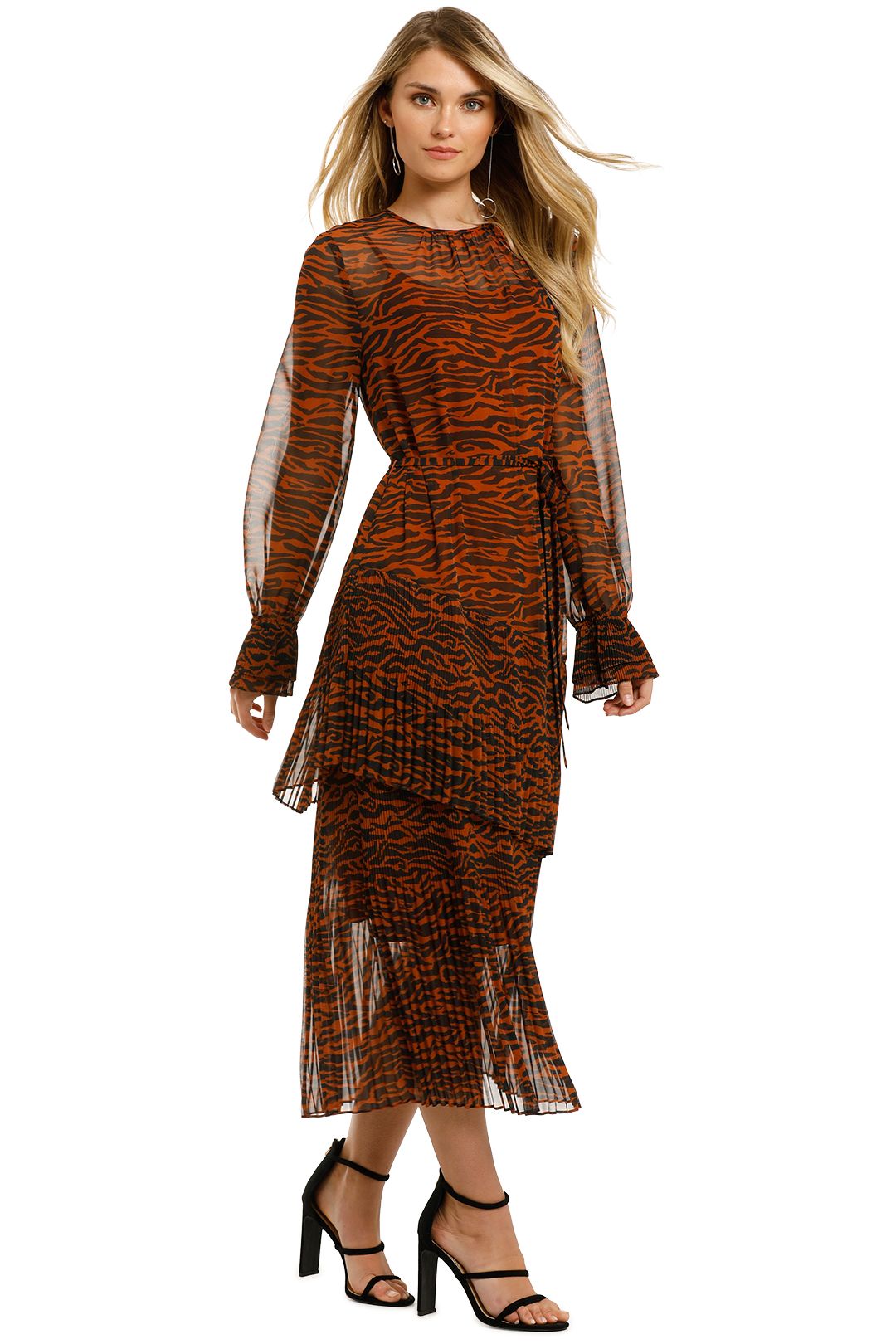 Zebra midi dress online