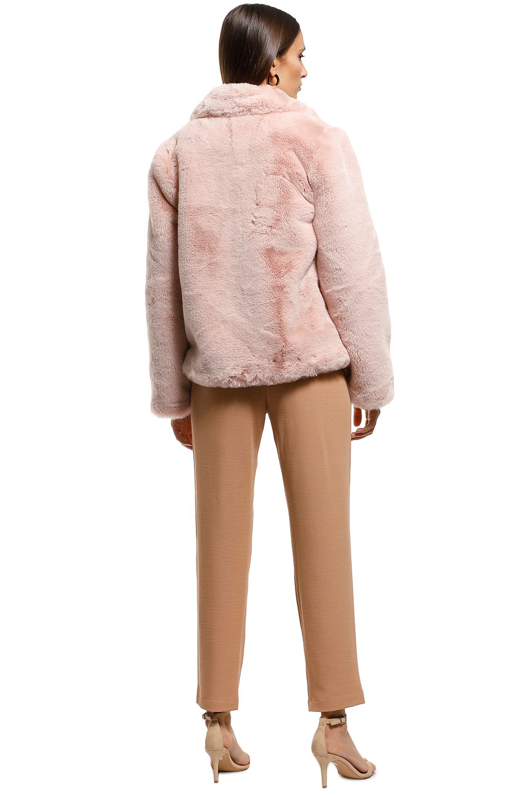 Light pink cheap fur vest