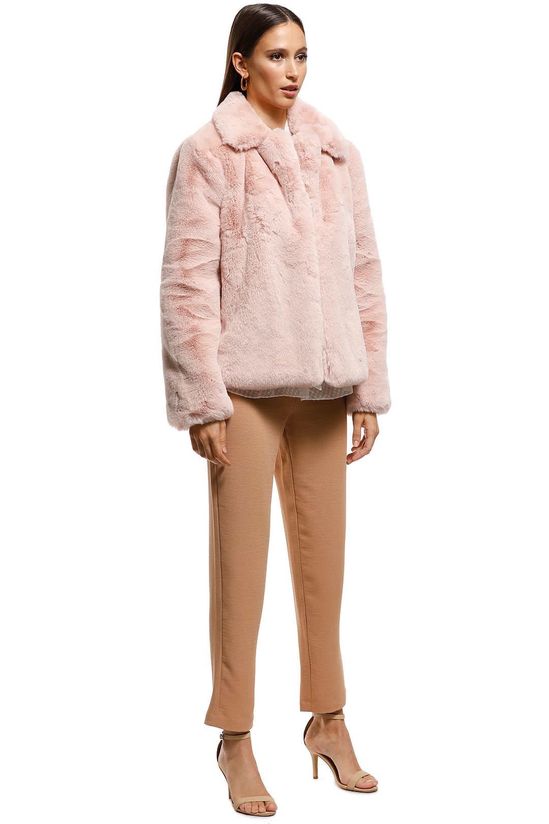 Cooper St - Blushing Fur Vest - Pink - Side