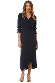Cooper St - Bridgette Maxi Wrap Dress - Navy - Front