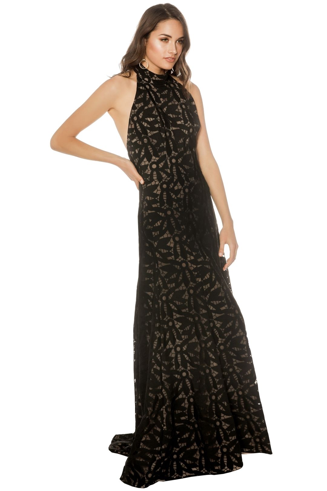 Cooper St - Lady of Venice High Neck Gown - Black - Side
