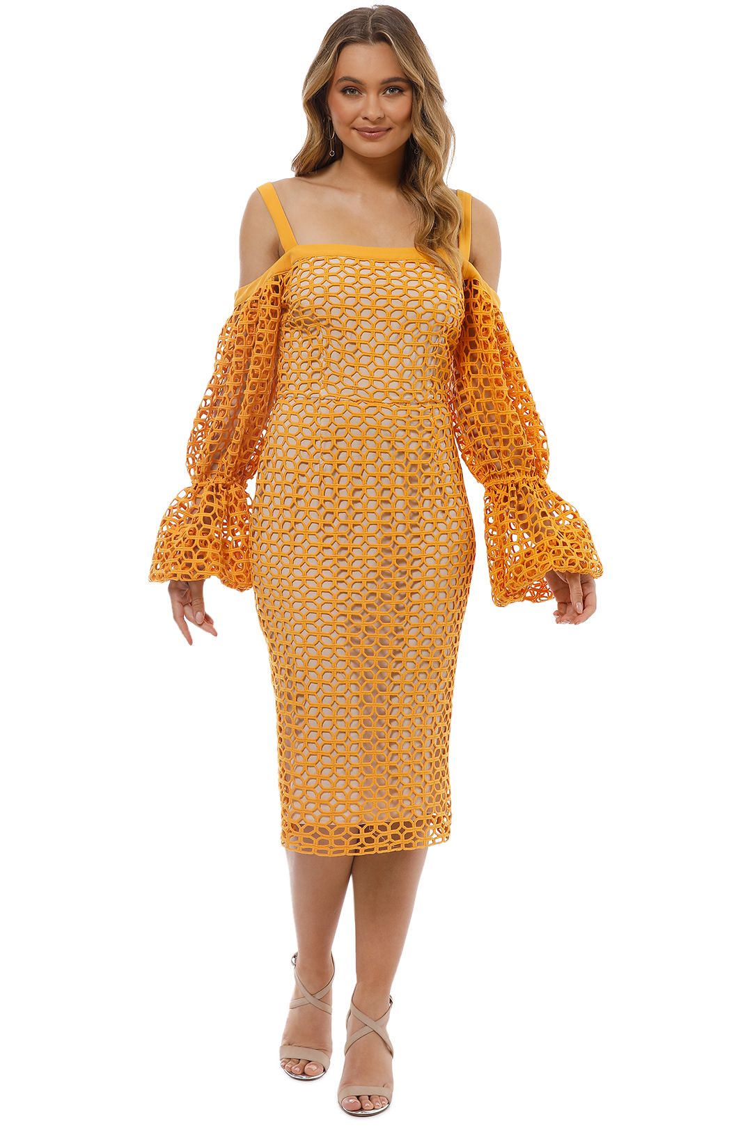 chinese dress ladies Karlie: Paris Floral Lace Trim V-Neck Dress